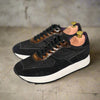 Velours noir + Mesh + cuir Patine 5 Maroon 01