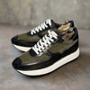Cuir noir + Mesh Kaki