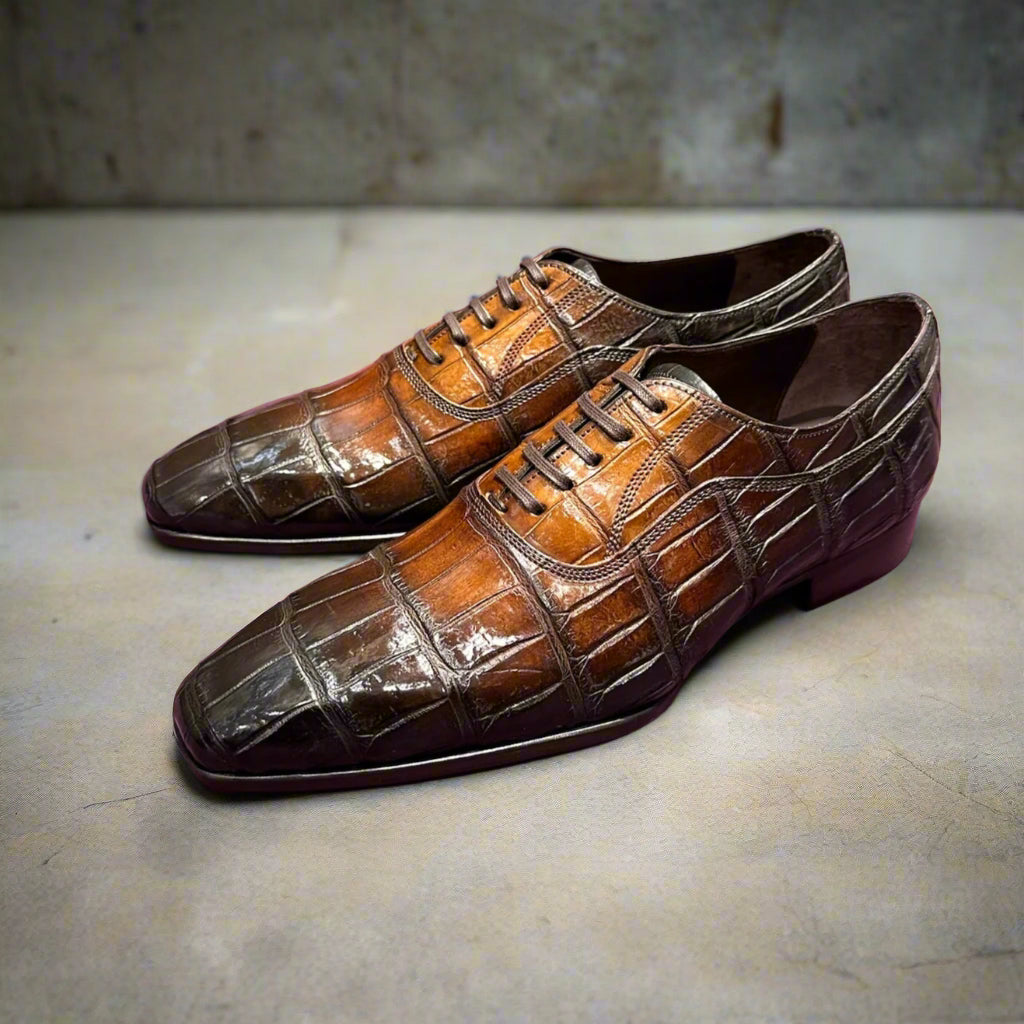 Pied Chaussure Taille Italienne IT07 Full Crocodile