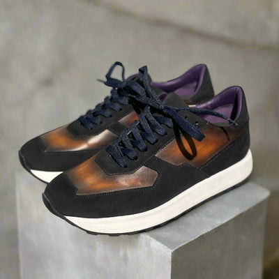 Black suede + cuir Patine clearwood 03