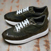 Croco printed black + Mesh Kaki