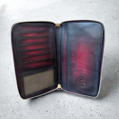 Portefeuille "Zippé" - Grand Modèle - Imprimé Autruche