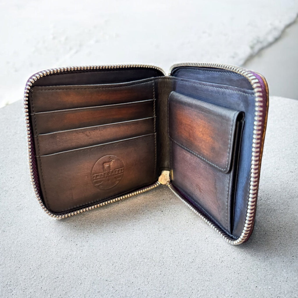 Portefeuille "Zippé" - Petit Modèle - Imprimé Autruche