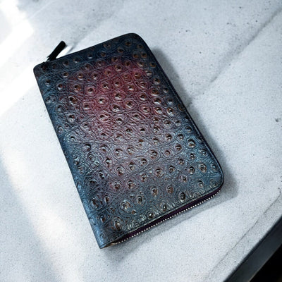 Portefeuille "Zippé" - Grand Modèle - Imprimé Autruche